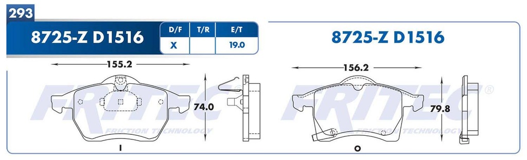 BALATA DELANTERO CV ASTRA 00-05    M-768X-Z