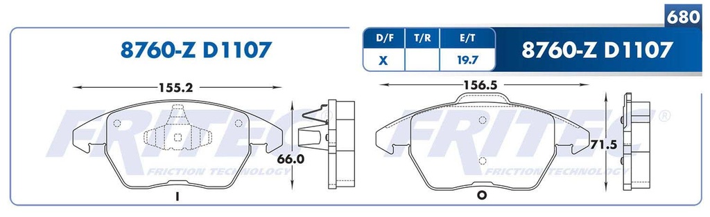 BALATA DELANTERO VW BEETLE 5L 2.5 2012