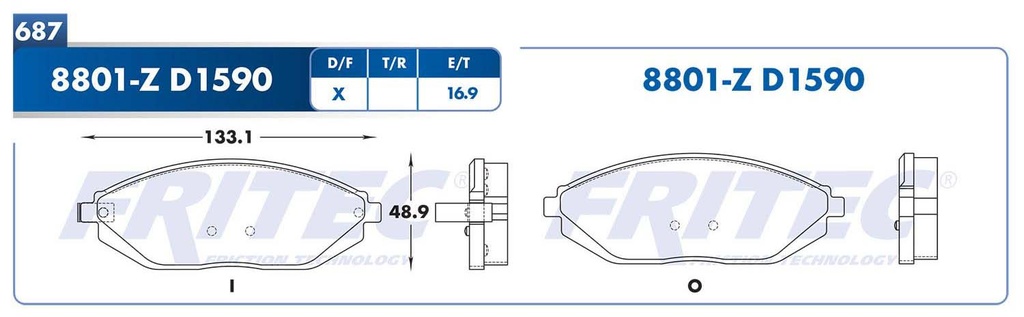 BALATA DELANTERO CV SPARK 1.2 2012-2016