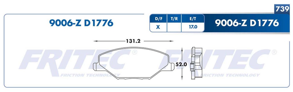 BALATA DELANTERO VW VENTO    M-8Y03-ZD464