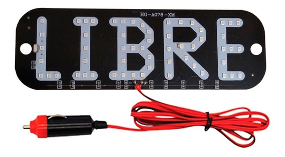 LETRERO PARA TAXI LED LIBRE