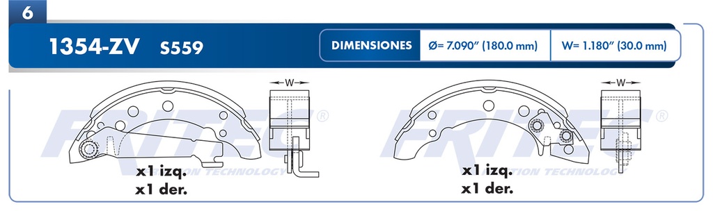 BALATA TRASERO VW ATLANTIC 4L 1.6 1979-1987