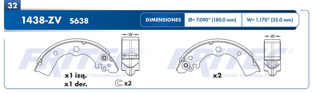 BALATA TRASERO NS T-III 44060-F4225-TW