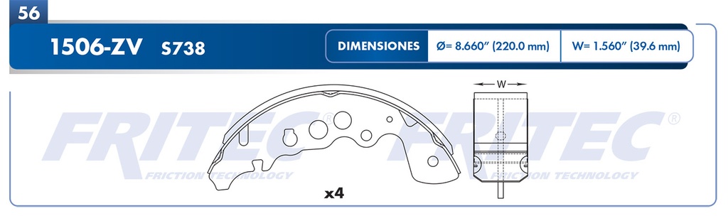 BALATA TRASERO SZ GRAND VITARA 6V 2.8 2006-2007