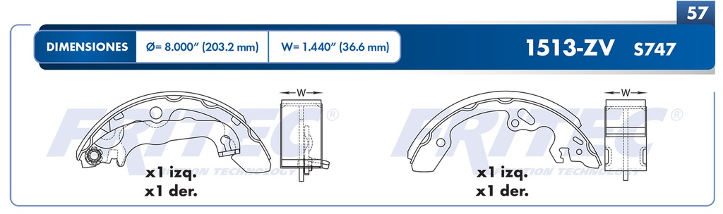BALATA TRASERO FD FOCUS 4L 2.0 2000-2006