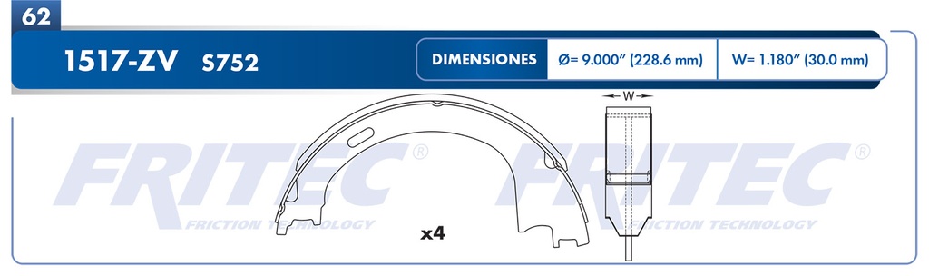 BALATA FRENO MANO FD F-150