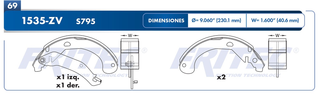 BALATA TRASERO CV CAVALIER 03-05