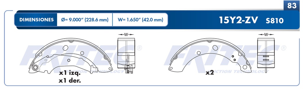 BALATA TRASERO VW VENTO 13-16