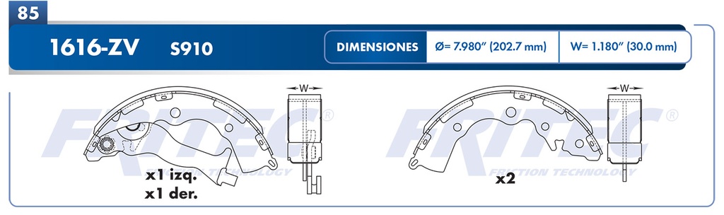 BALATA TRASERO DG ATTITUDE 4L 1.6 2012