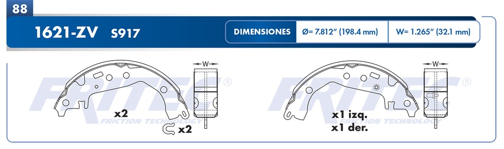 BALATA TRASERO TY YARIS 04-16