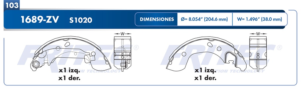 BALATA TRASERO NS MARCH VERSA OW-16X4-Z