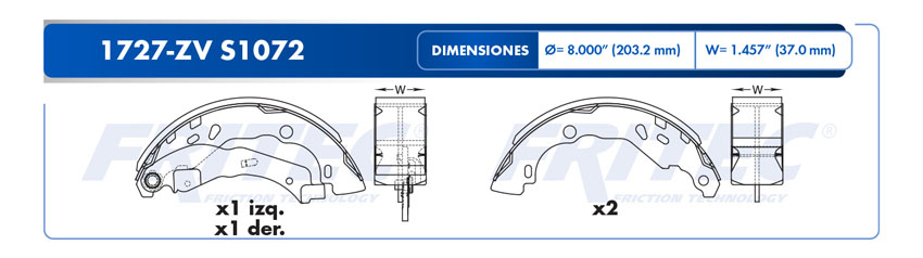 BALATA TRASERO NS APRIO SANDERO PLATINA  OW-1Y20-Z