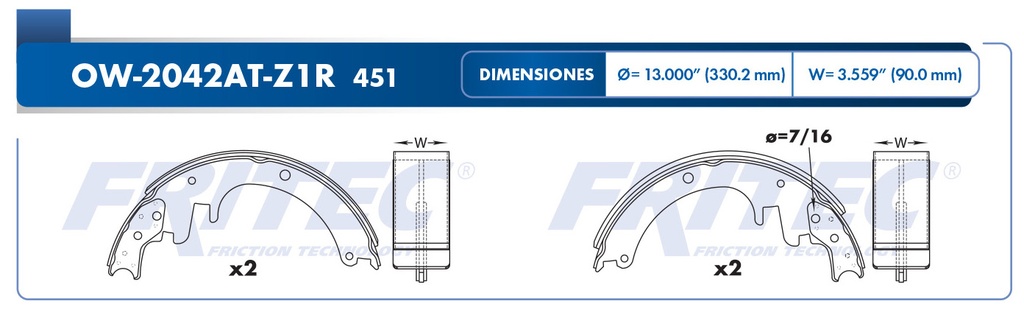 BALATA TRASERO DG RAM 2500 94-98