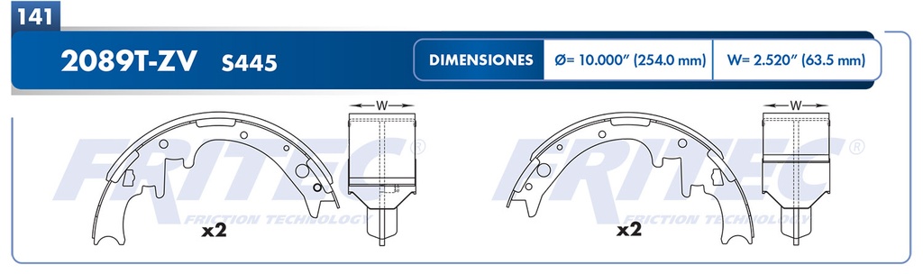 BALATA TRASERO DG D100
