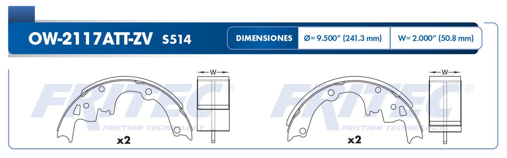 BALATA TRASERO CV S-10 BLAZER 2007-2008