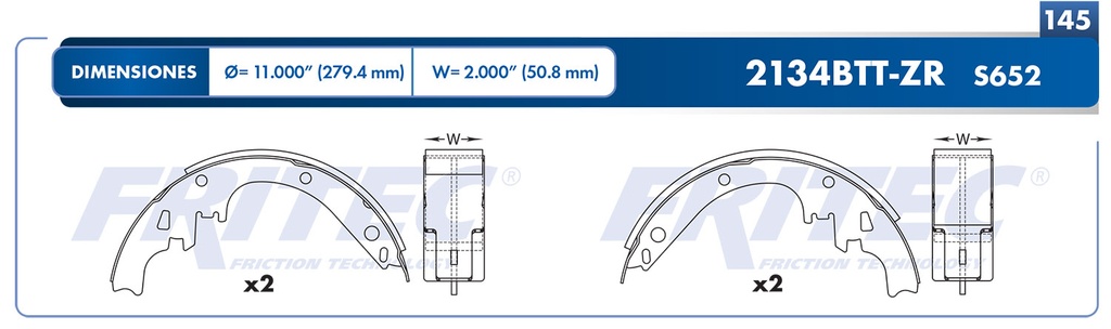 BALATA TRASERO DG RAM 6V 3.9 94-00