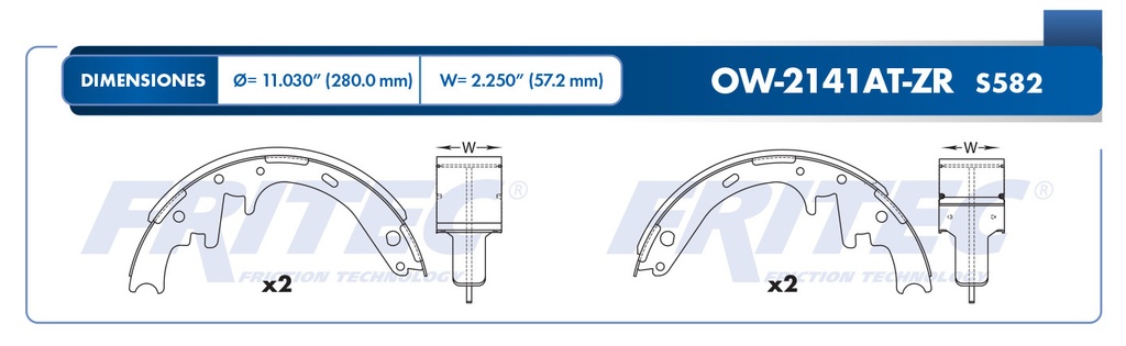BALATA TRASERO FD F100 6V 1987-1998 RANGER ARGENTINA MOD 05