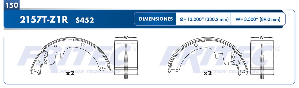 BALATA TRASERO CV C-3500 92-00
