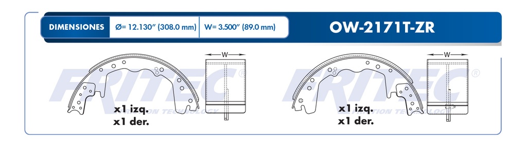 BALATA TRASERO FD F-350 RAM 2500 2000-2003 FRITEC
