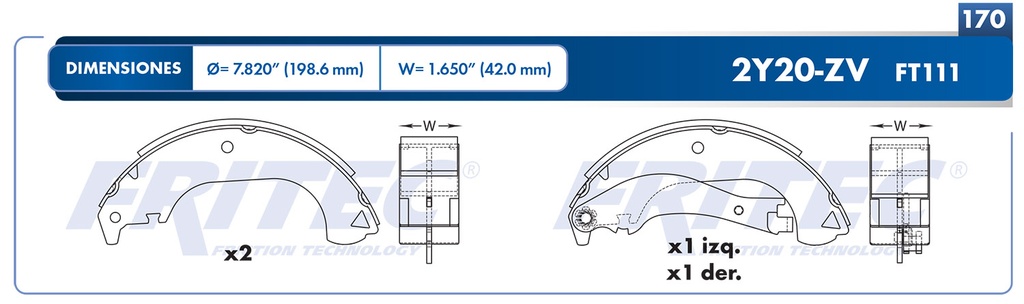 BALATA TRASERO DG RAM 700