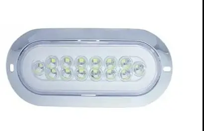 PLAFON GEL OVALADO BLANCO 4 FUNCIONES ARO GEL  ALTA Y BAJA CENTRO FIJO Y ESTROBO 12-24V PIEZ