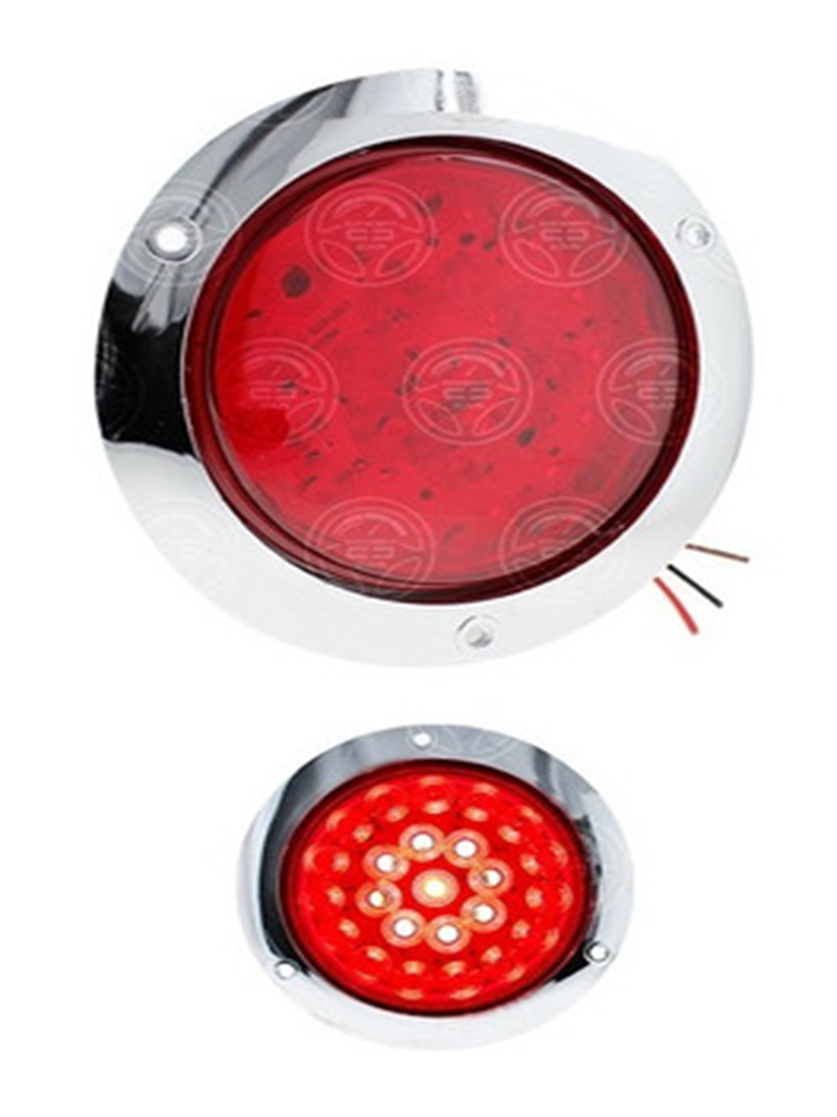PLAFON REDONDO 19LEDS CROMO ROJO
