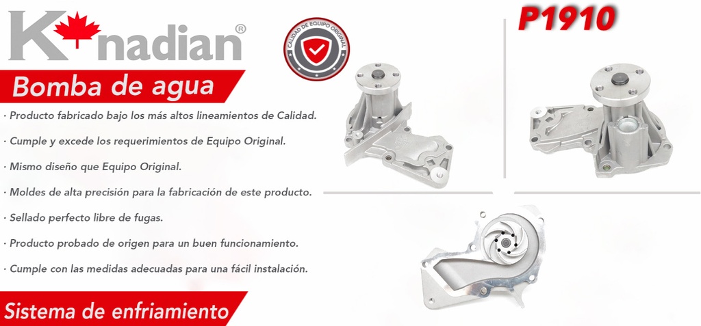 BOMBA AGUA FD FIESTA 11-16 FIGO FUSION  P-157-KN
