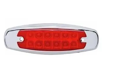 PLAFON 10 LED ROJO 2 FUNCIONES FIJA Y ESTROBO 12 24V PIE
