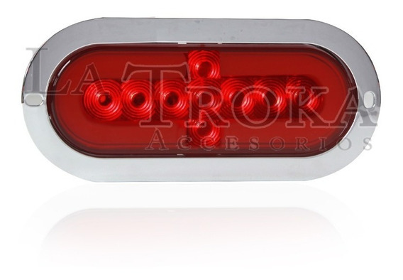 PLAFON 9LEDS STROBO ARO CROMADO ROJO
