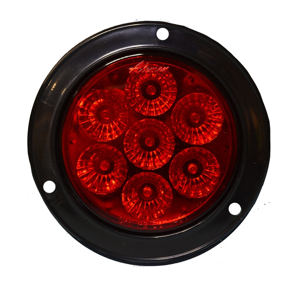 PLAFON 7LEDS STROBO ARO NEGRO ROJO