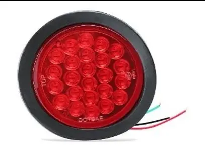 PLAFON 19 LED ROJO 2 FUNCIONES FIJAS ARILLO GOMA  12V PIEZA