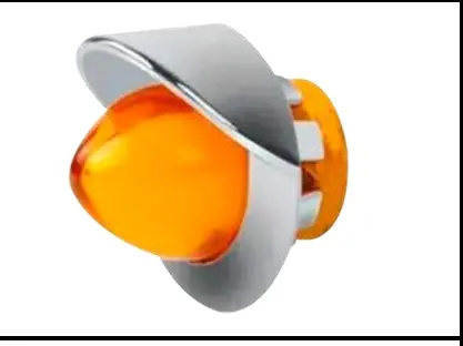 PLAFON DE PICO GEL CON VICERA CROMADA AMBAR  2 FUNCIONES FIJO Y ESTROBO 12-24V PA