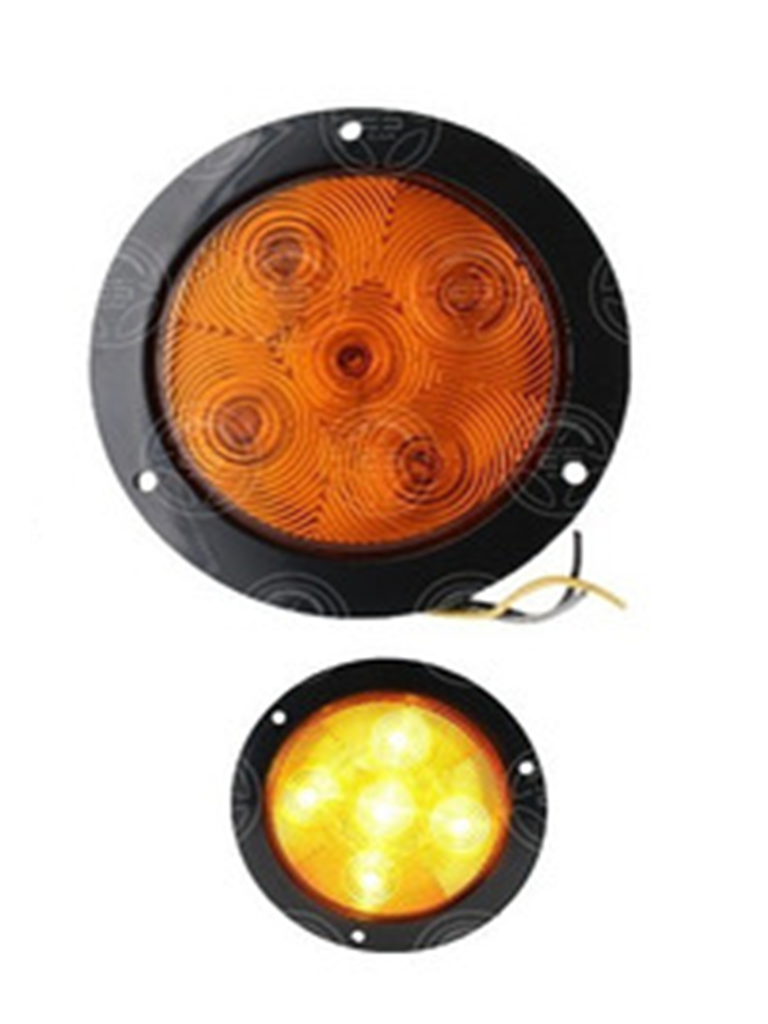 PLAFON REDONDO 5 LEDS NEGRO AMBAR