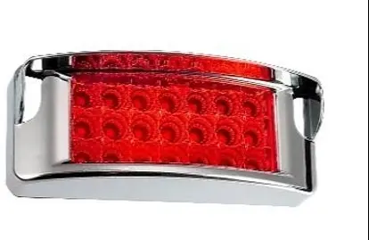 PLAFON 21 LED ROJO CON VICERA CROMADA 2  FUNCIONES  FIJA Y ESTROBO 12-24V PIEZ