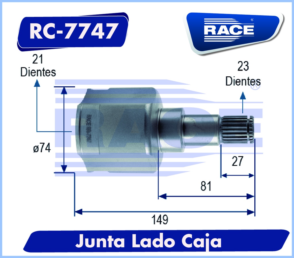 JUNTA HOMOCINETICA FD FIESTA L/C IZQ RC-7498