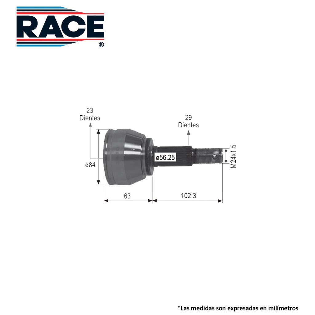 ESPIGA LADO RUEDA NS SENTRA 13-19 CV-548-SYD