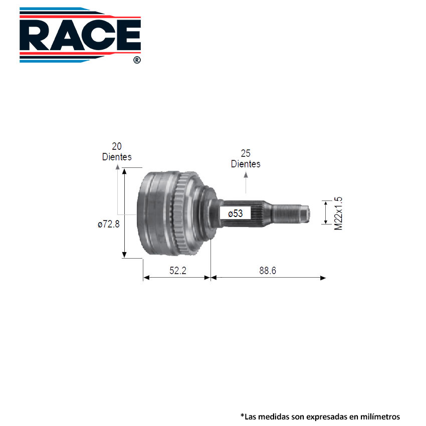 ESPIGA LADO RUEDA CV AVEO 18-20