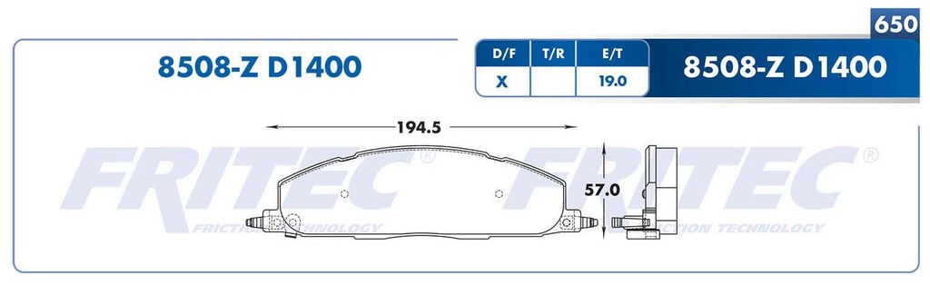 BALATA TRASERO DG RAM 2500 8V 5.7         M-8508-Z
