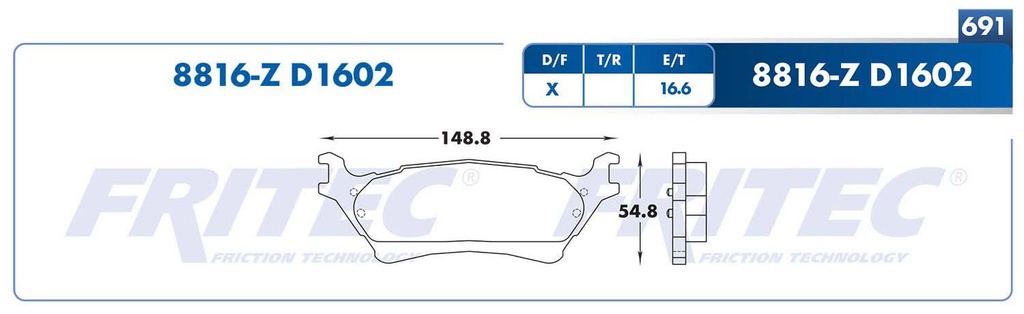 BALATA TRASERO FD F250 V8 5.0 2012
