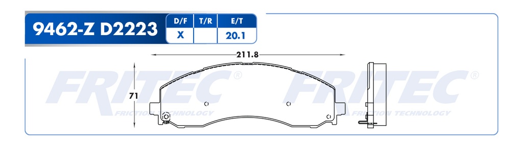BALATA DELANTERO DG RAM 2500 19-