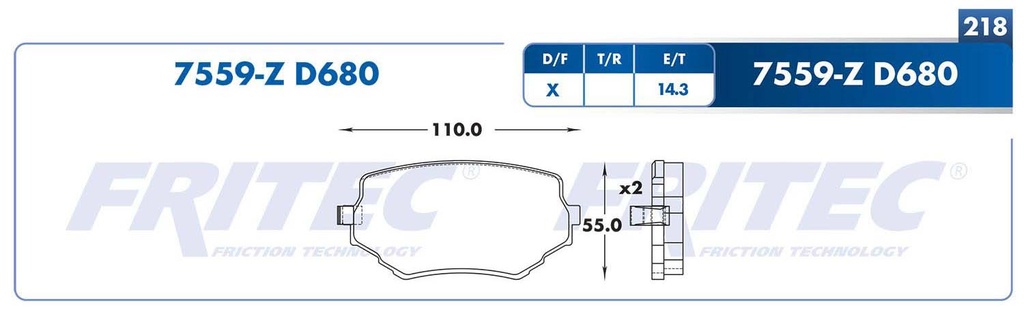 BALATA DELANTERO CV TRACKER