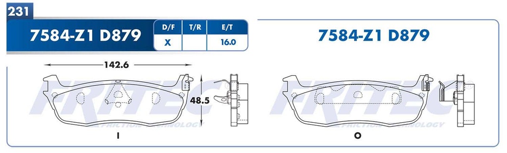 BALATA TRASERO FD NAVIGATOR 8V 5.4 1998-1999