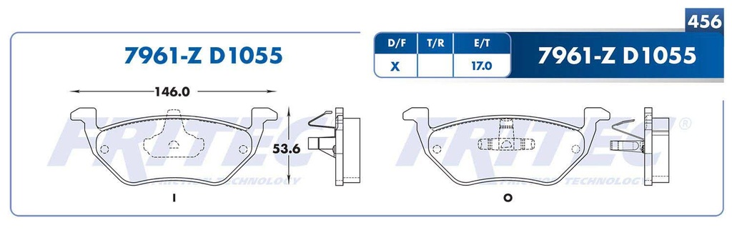 BALATA TRASERO FD MARINER 6V 3.0 2005-2006