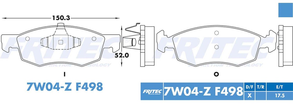 BALATA DELANTERO DG RAM 700 15-16 VISION SPC-91Y5-Z