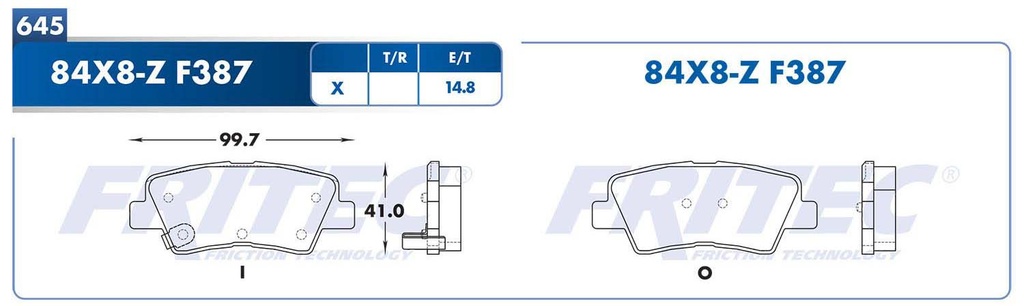 BALATA TRASERO DG ATTITUDE 12-