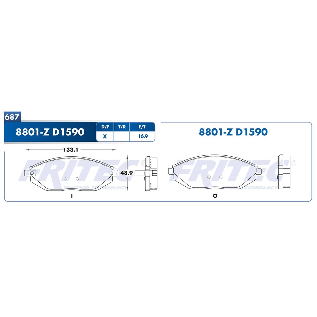 BALATA DELANTERO CV SPARK 1.2 2012-2016
