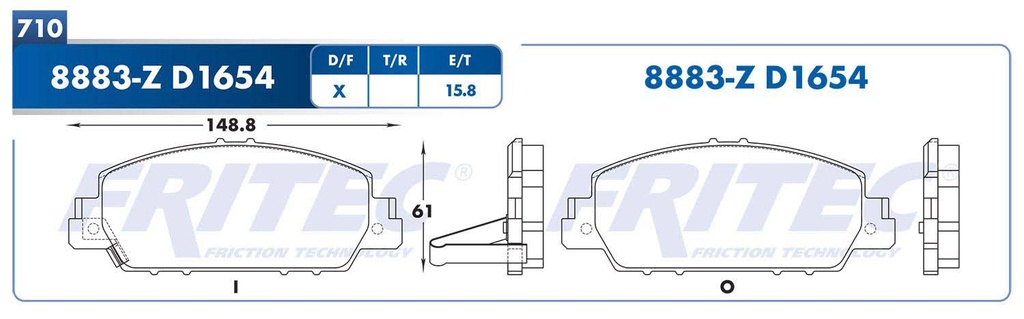 BALATA DELANTERO HD HR-V      WD1654