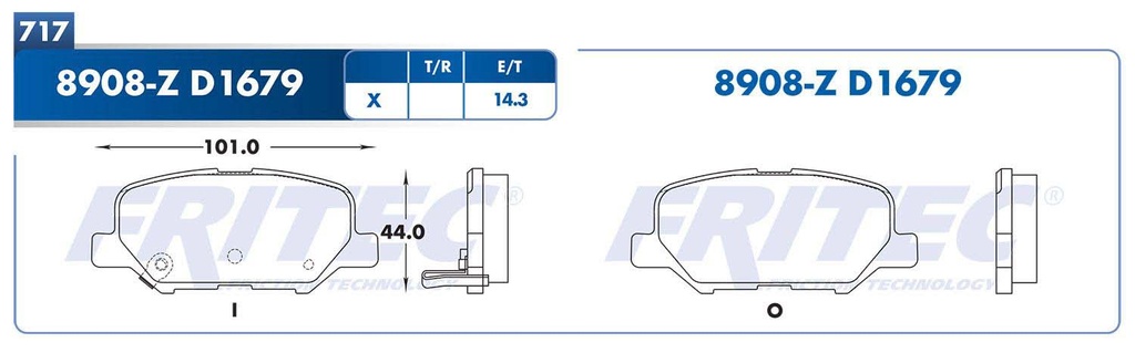 BALATA TRASERO MZ 3-6 14-15 OUTLANDER