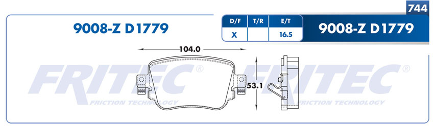 BALATA TRASERO VW GOLF CROSS FOX
