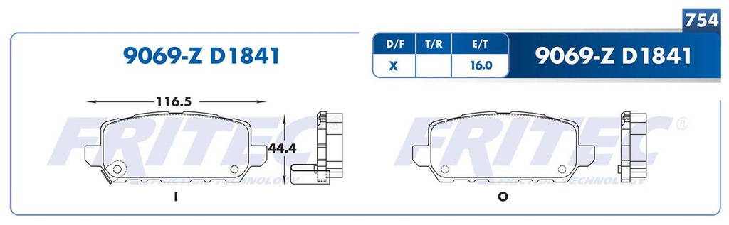 BALATA TRASERO HD HR-V      WC1841